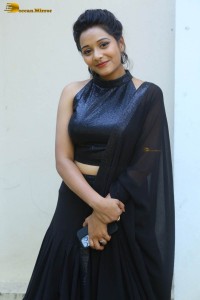 telugu actress yamini bandaru cute looks in a black dress