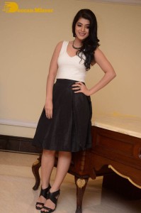 Telugu Actress Yamini Bhaskar Photoshoot in a white top and black skirt