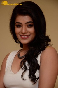 Telugu Actress Yamini Bhaskar Photoshoot in a white top and black skirt