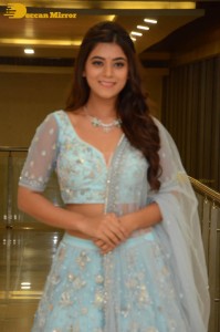 Telugu Actress Yamini Bhaskar in a blue lehenga choli dress