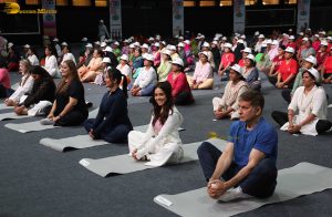 Celebrities including Arjun Kapoor and Amruta Fadnavis participate in Yoga Day 2025
