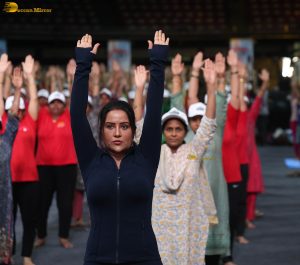 Celebrities including Arjun Kapoor and Amruta Fadnavis participate in Yoga Day 2025