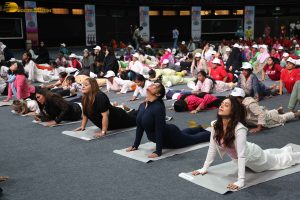 Celebrities including Arjun Kapoor and Amruta Fadnavis participate in Yoga Day 2025