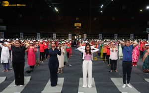 Celebrities including Arjun Kapoor and Amruta Fadnavis participate in Yoga Day 2025