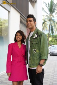 Manike Mage Hithe singer Yohani visits T-Series with Jubin Nautiyal