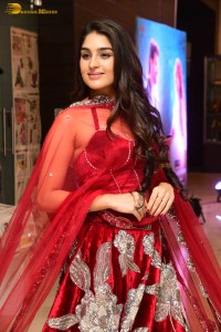 Indian actress yukti thareja pretty in a red lehenga choli