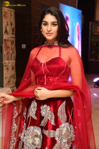 Indian actress yukti thareja pretty in a red lehenga choli