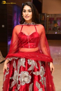 Indian actress yukti thareja pretty in a red lehenga choli