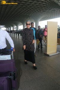 Bollywood Actress Zeenat Aman spotted at Mumbai Airport