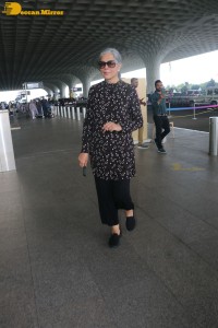 Bollywood Actress Zeenat Aman spotted at Mumbai Airport