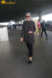 Bollywood Actress Zeenat Aman spotted at Mumbai Airport