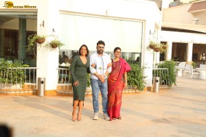 Actors Kapil Sharma, shahana goswami and nandita das promote the film zwigato at Sun and Sand hotel