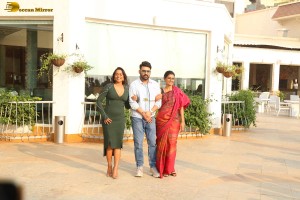 Actors Kapil Sharma, shahana goswami and nandita das promote the film zwigato at Sun and Sand hotel