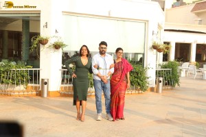 Actors Kapil Sharma, shahana goswami and nandita das promote the film zwigato at Sun and Sand hotel