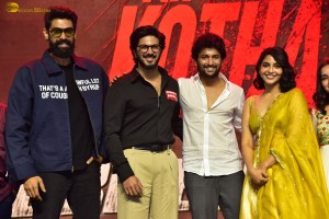 King of Kotha Pre-Release Function attended by Dulquer Salmaan, Aishwarya Lekshmi, Anikha Surendran, Rana Daggubati and Nani