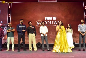 King of Kotha Pre-Release Function attended by Dulquer Salmaan, Aishwarya Lekshmi, Anikha Surendran, Rana Daggubati and Nani