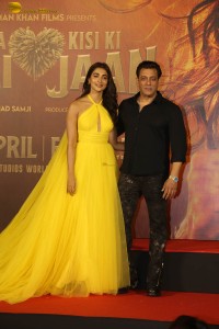 Kisi Ka Bhai Kisi Ki Jaan Trailer Launch attended by Salman Khan, Pooja Hegde, Jagapathi Babu and Palak Tiwari