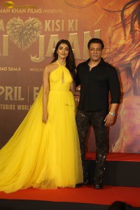 Kisi Ka Bhai Kisi Ki Jaan Trailer Launch attended by Salman Khan, Pooja Hegde, Jagapathi Babu and Palak Tiwari