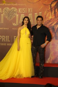 Kisi Ka Bhai Kisi Ki Jaan Trailer Launch attended by Salman Khan, Pooja Hegde, Jagapathi Babu and Palak Tiwari